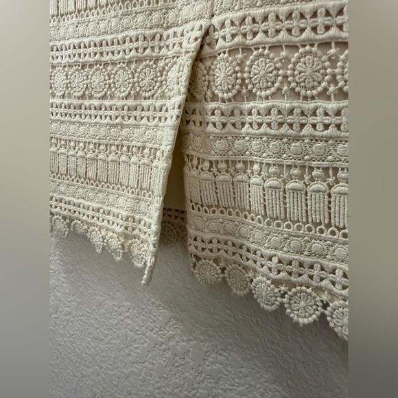 Tommy Hilfiger Cream Crochet Lace Mini Skirt |Preppy Coastal - Picture 6 of 16